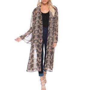 Buddy Love Snakeskin Kimono - NWT